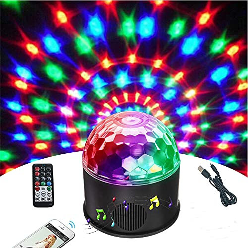 Bluetooth Disco Ball Light Wonsung 9-color Party Mirror Ball Projector Stage Lights Strobe Club lights Effect Mini Lights Magic Ball Dance Light