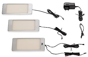 Lindby 3er Set LED Unterschrankleuchten (Unterbauleuchte) Svela dimmbar (Modern) in Alu (3 flammig,) - Unterbauleuchten Küchenleuchte