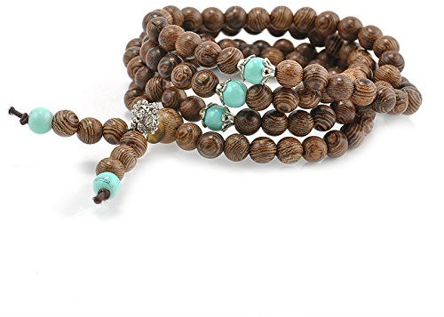 Shumo Neu 108 Sandelholz Buddhist Buddha Meditation Gebetskette Mala Armband Halskette