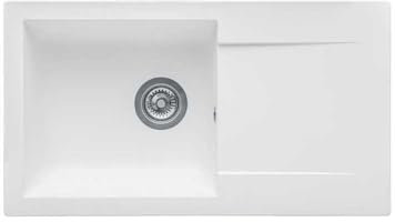 ESRADOR Fregadero empotrado EINNA, en SMC BLANCO UNI - 17, 1 bandeja, dim. 78 x 43,5 cm, vaciado manual