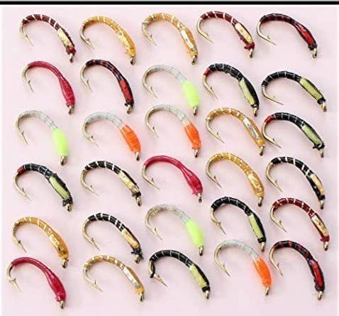 LOCH-NESS BN X 30 mixed EPOXY BUZZERS trout fly fishing flies SET 90 (Set 90 x 30 Flies Hook size 10)