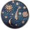 DALIN Brosche mit blauem Stern, Mond, Sonne, Stern, Galaxien, Anstecknadeln