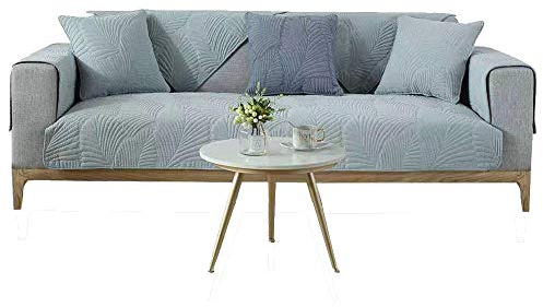 YUTJK Thick Sofabezug Stylish Pattern Sofaüberzug für Sofa Sofahusse Couchhusse mit Armlehne,Cotton Autositz Sofakissen.verkauft in stück,Hellblau