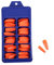 Brussel 100Pcs/Set False Nail Tips Stickers Full Cover French Coffin Nail Tips Manicure Long Fake Nail Tips for Nail Salons and DIY Nail Art Home Orange