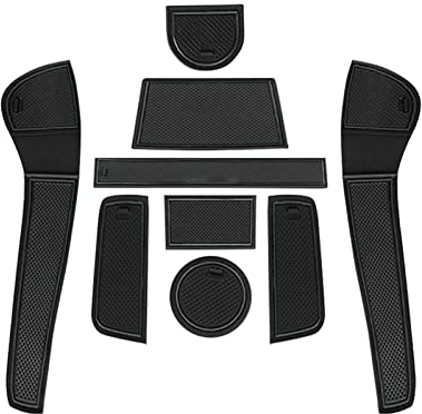 GAFAT VW UP/Seat MII/Skodα Citigo 2013-2023 2024 Antirutschmatten, Auto Mittelkonsole Gummimatten, Getränkehalter Matte, Aufbewahrungsbox rutschfeste Matte, Türnaht rutschfeste 9 Stück (Schwarz)