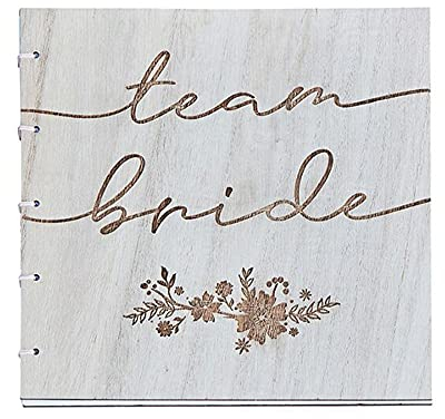 JGA Holz-Gästebuch Team Bride Boho