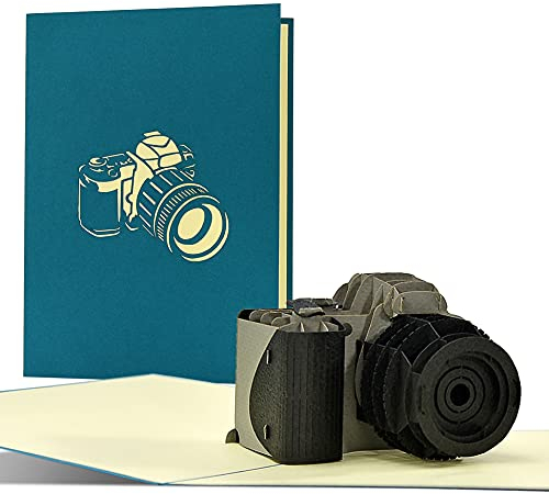 Gutschein für Kamera, Fotoapparat | Tolle 3D Pop up Geburtstagskarte oder Glückwunschkarte für Fotografen | Geschenkgutschein für Fotoshooting, Fotoworkshop, T23