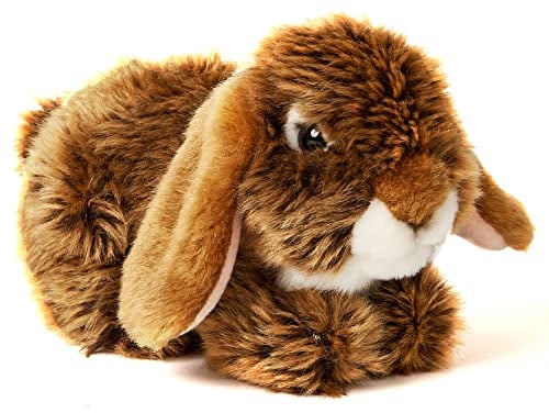 Uni-Toys - Widderkaninchen, liegend (braun) - 18 cm (Länge) - Plüsch-Hase, Kaninchen - Plüschtier, Kuscheltier