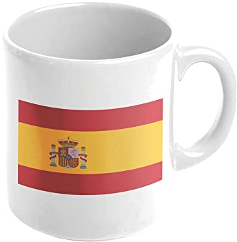 Mygoodprice MUG de cerámica con diseño de bandera de España
