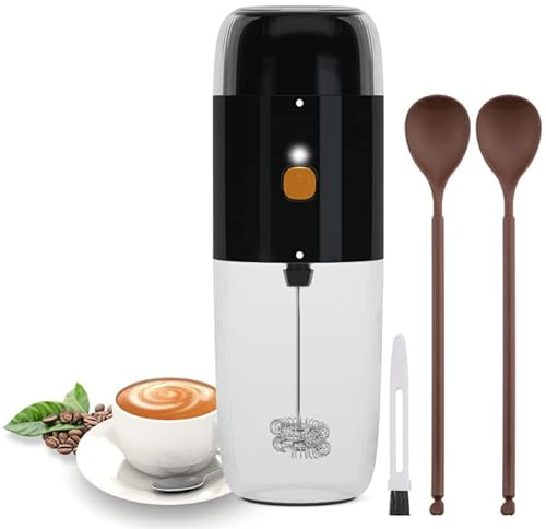 Milk Frother,BlumWay Automatic 2 in 1 Electric Coffee Frother Matcha Whisk Frappe Maker Coffee Stirrers 19000RPM Mini Foam Coffee Maker for Cappuccino, Latte,Frappe, Matcha, Hot Chocolate
