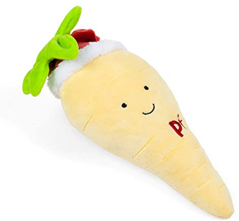 Petface Peter Parsnip Christmas Plush Dog Toy with Built-In Squeaker (Pack of 1)