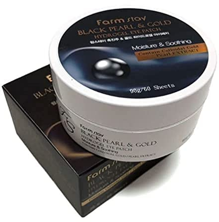 FARMSTAY Black&Pearl Gold Hydrogel Eye Patch, anti age patch, augen masken