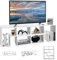 Giantex Mueble de TV Combinado Libre con Estantes Abiertos, para TV hasta 65 Pulgadas, Soporte de TV Multifuncional de Madera, para Salón, Dormitorio, 134-180x30x43 cm (Blanco, 3 Piezas)