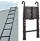 Extension Ladder 3.2M Telescopic Ladder Aluminum with Removable Hook for Multi Purpose Loft Attic 10.5FT Extendable Ladder 330lbs/150kg Heavy Duty EN131 Standard