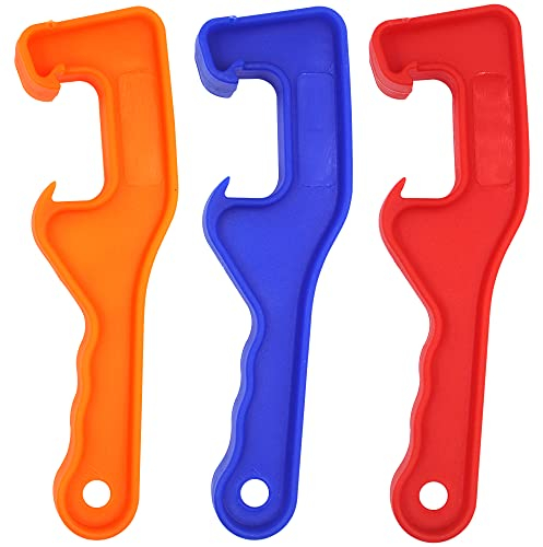 Plastic Bucket Opener, 3 PCS Paint Bucket Can Lid Pail Opener Bucket Lid Lifter Remover Wrench Tool for Home Office Garage Industrial Use