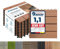 Floordirekt WPC Fliesen 30x30 cm, 1m² = 11 Terrassenfliesen, Klickfliesen, Balkonfliesen in Holzoptik - Bodenbelag für Balkon & Terrasse - wetterfest mit Drainagefunktion | Hellbraun | Royal