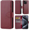 CHALK & HIDE - Real Leather Book Wallet Flip Case Cover For Apple iPhone 15 Pro Max (6.7), With RFID Blocking Card Slot, Magnetic Closure and Built In Stand - Burgundy