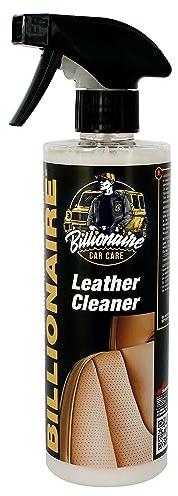S SUMEX Billionaire Leather Cleaner Limpiador de Asientos de Cuero y Piel Limpia Tapicerías Mantiene el Brillo Natural del Cuero con Pistola de Espuma Aroma a Coche Nuevo 500ml