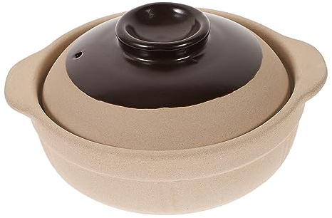 BESTonZON Casseruola Di Terracotta Argilla Ceramica Casseruola Calda Ciotola Di Pietra Coreana Pentola Pentole Di Terracotta Per Cucinare Casseruola Stufato Zuppiera Multifunzione