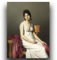 OKRA Jacques Louis David Wandkunst, Portrait einer jungen Frau in Weiß, Poster, klassischer Gemälde, Vintage-Leinwand-Wanddekoration für Büro, Schlafzimmer, Wohnzimmer, ungerahmt (30 x 40 cm)