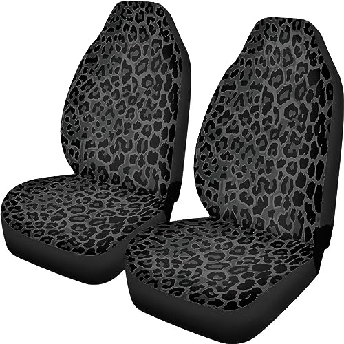 702 2 Stücke Autoschonbezüge Schwarzer Leopard Auto-Schonbezüge Premium Design Auto-Zubehör Universell Passende Sitzbezüge Set Universal 52X138Cm Für Wagen, Fahrzeuge, Wohnmobil