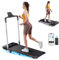 2 en 1 Cinta de Correr Plegable con Inclinación, 12km/H Cinta de Andar Electrica para Casa, 2.25HP Walking Pad Inclinada, 39 * 100cm, App, Pantalla Led, Mando a Distancia, Soporte Plano