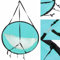 Voile pliable pour kayak - 106,7 cm - Voile coupe-vent pour expériences de voile en plein air - Bleu clair