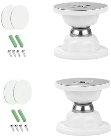 2 Pcs Magnetic Door Catch, Magnetic Door Holder, Silicone Magnetic Door Stop, with Double Sided Tape and Screws, for RVs, Motor Homes, Boats and Compartments,RV Accessories, White