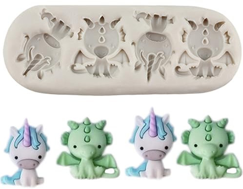 MINFEIDMS Moules à fondant en silicone licorne pour décoration de gâteaux en sucre décoration de cupcakes, bonbons, chocolat, pâte à sucre, argile polymère