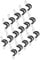 TOP-VIGOR 16Pcs 12mm(1/2) Cable Clamp, Rubber Pipe Strap Rubber Cushioned 304 Stainless Steel Hose Clamp U Shape Metal Clamp Tube Holder for Fixing Tube Pipe Wire