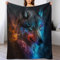 AAPZY Wolf Fleece Decke, Flauschige Kuscheldecken, Superweiche Leichte Flannel Wohndecke Mit Druck Für Couch Bett/Sofa （130×180cm）