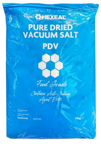 Hexeal PDV Salt 25kg – Food Grade, Cooking and Water Softening | Versatile Salt for Food Preparation, Brining, Curing and Use in Domestic Water Softening Systems