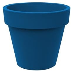 Tera Vaso grande in resina STANDARD ONE, vaso per esterno ed interno, tecnica rotazionale, vasi per piante e alberi, resistente ai raggi uv, resistente al gelo, (DEEP SEA, 60 CM)