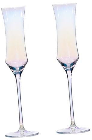 Cabilock 2St bunte Sektgläser Cocktail Flaschen Wein Schwimmbad Martini Glaswaren regenbogengläser sektglas Champagnergläser Stielgläser aus Glas Kelch Trinkbecher Glasbecher Stielbecher