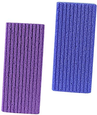 IWOWHERO 2pcs Foot Care Callus Remover and Foot Skin File Double-Sided Striped Exfoliator for Home Salon Use Handheld Massage Feature