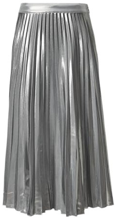 Comma Plissee-Rock mit Metallic-Effekt