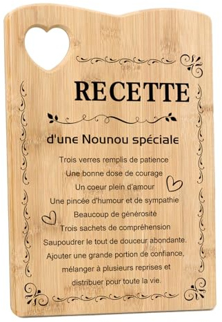 Cadeau Nounou Noel,Cadeau Nounou Fin De Contrat,Cadeau pour Nounou,Super Nounous,Cadeaux pour Nounous Fin de Contrat,Cadeaux Assistante Maternelle,Planche À Découper Bois