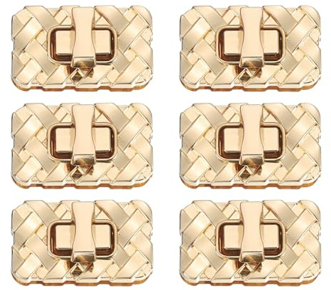 QUARKZMAN 6 Stück Drehverschluss, 1,38 x 0,79 Taschenverschluss | Schloss Schnellverschlüsse für Geldbörse Taschenverschluss Clip Hardware Zubehör für DIY Handtasche Basteln