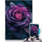 Puzzles pour Adolescents 1000 pièces Fleur de Rose néon pour Le Jeu éducatif Challenge Toy Décoration d'intérieur 38x26cm