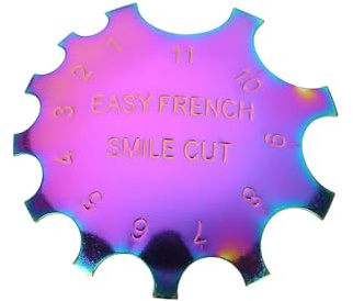 Sustvita French Smile Line Cutter, DIY Nail Art Template Tool, Nagelkunst Maniküre Trimmer für müheloses Styling