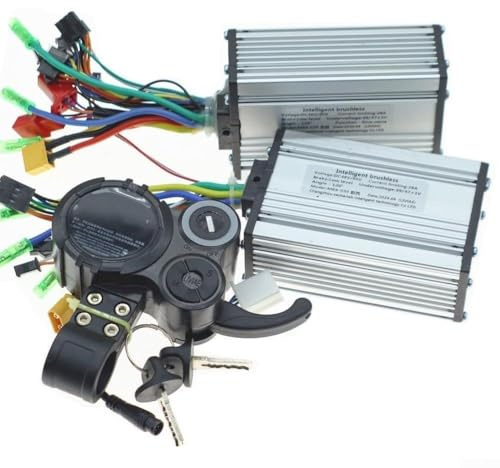 Controller motore brushless 48V-60V 28A Dual Drive con display LCD Dashboard per scooter elettrico E-For parti di bici, kit alloggiamento in metallo nero e argento