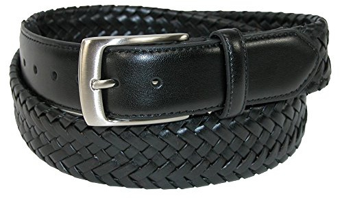 Danbury Men's Big & Tall Comfort Stretch Leather Braided Belt