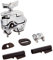 Ludwig LAPAM1 Atlas Einzelhalterung Trommel-Set, Montagezubehör, Silber, Schwarz