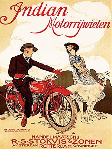 Wee Blue Coo Prints Vintage Advert Transport Motorcycle Dutch Indian New FINE Art Print Poster Picture 30x40 CMS Jahrgang Werbung Niederländisch Indien Kunstdruck Bild