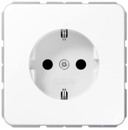 Jung CD1520KIWW Schuko Steckdose 16 A 250 V mit Berührungsschutz Serie CD alpinweiß, 250 V