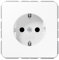 Jung CD1520KIWW Schuko Steckdose 16 A 250 V mit Berührungsschutz Serie CD alpinweiß, 250 V