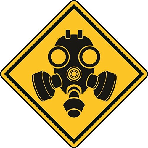 U24 Aufkleber Vorsicht Giftgas 20 x 20 cm Autoaufkleber Sticker