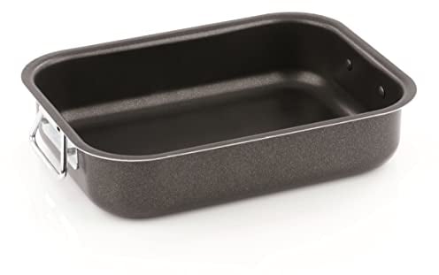 Barazzoni Articoli da Forno Rostiera/Lasagnera in Alluminio Rivestito, 42 x 33 cm, Nero, 42 cm