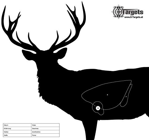 X-Targets Zielscheiben Hirsch / 50x53 cm/Papier 120g/m² (20 Stück)
