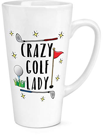 Crazy Golf Lady 17oz Large Latte Mug Cup